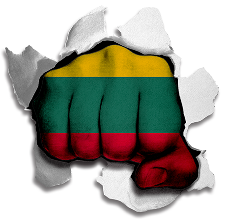 Fist Lithuania Flag Logo iron on paper